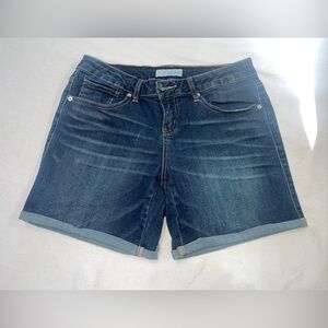GUESS Womens Size 29 Shorts Blue Denim Cuffed Distressed